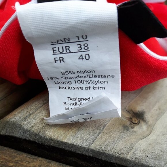 Vintage Pinup Bathing Suit Polka Dot Size 10 - Picture 3 of 4